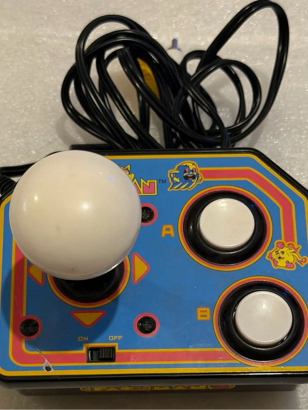 Classic Arcade Ms pac -Mac video classic Joystick Controller - Blue & White